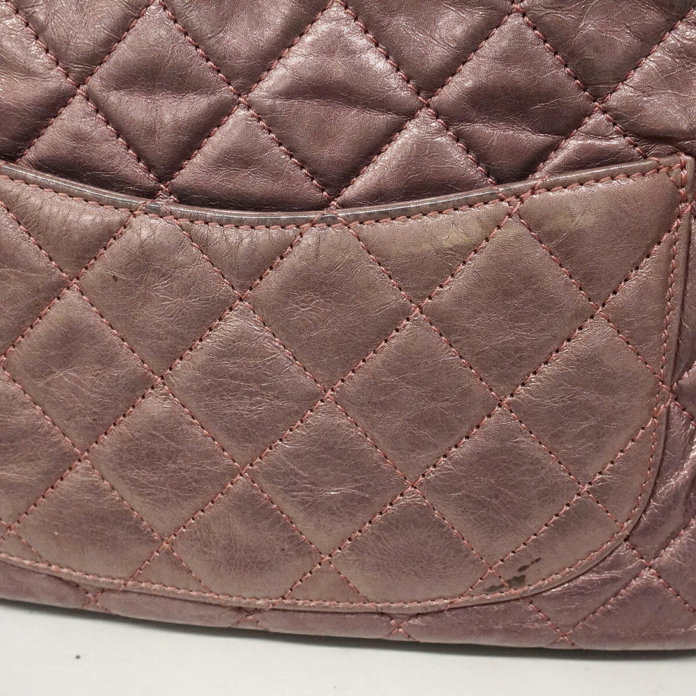 Chanel Shoulder Bag 2.55 Matelassé Chain Leather Metallic Pink Women's OP025751 - Picture 9 of 10